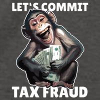 Funny Lets Commit Tax Fraud Monkey Outfit Tax Day Sayings Vector Backpack