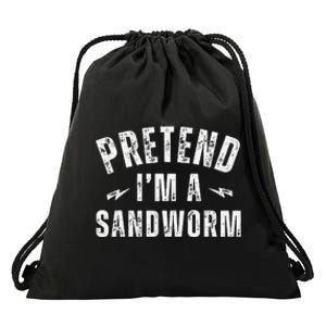 Funny Lazy Costume Last Minute Pretend IM A Sandworm Drawstring Bag