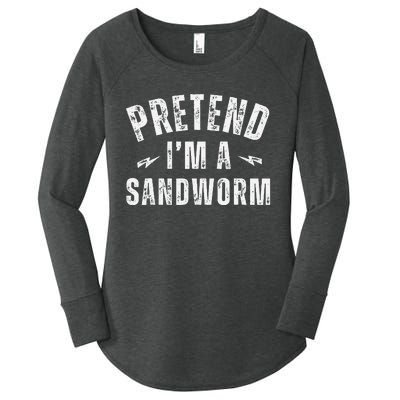 Funny Lazy Costume Last Minute Pretend IM A Sandworm Women's Perfect Tri Tunic Long Sleeve Shirt