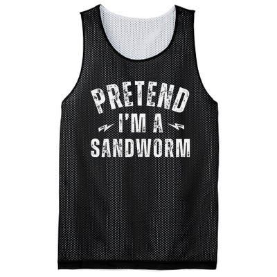 Funny Lazy Costume Last Minute Pretend IM A Sandworm Mesh Reversible Basketball Jersey Tank