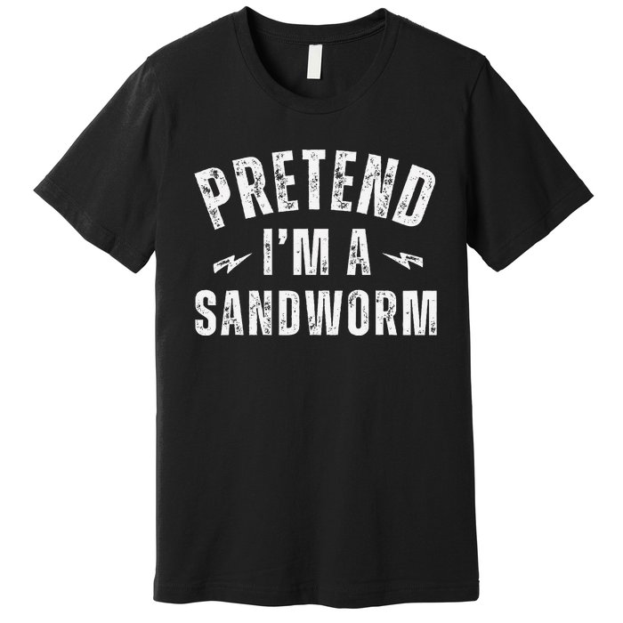 Funny Lazy Costume Last Minute Pretend IM A Sandworm Premium T-Shirt