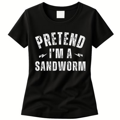 Funny Lazy Costume Last Minute Pretend IM A Sandworm Women's T-Shirt