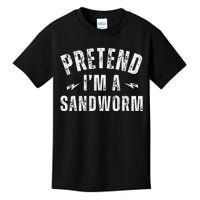 Funny Lazy Costume Last Minute Pretend IM A Sandworm Kids T-Shirt