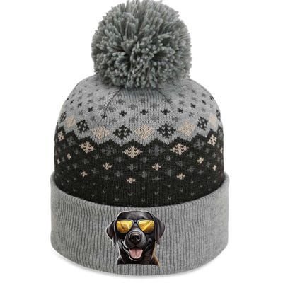 Funny Labrador Colorful Graffiti Dog Lover The Baniff Cuffed Pom Beanie