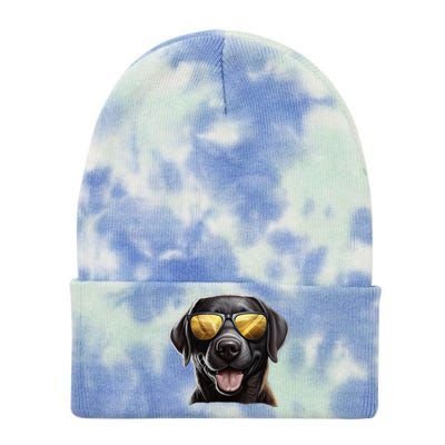 Funny Labrador Colorful Graffiti Dog Lover Tie Dye 12in Knit Beanie