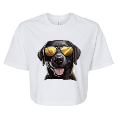 Funny Labrador Colorful Graffiti Dog Lover Bella+Canvas Jersey Crop Tee