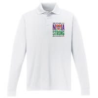 Funny Louisiana Culture T Vintag We Stand Nola Strong Appare Performance Long Sleeve Polo