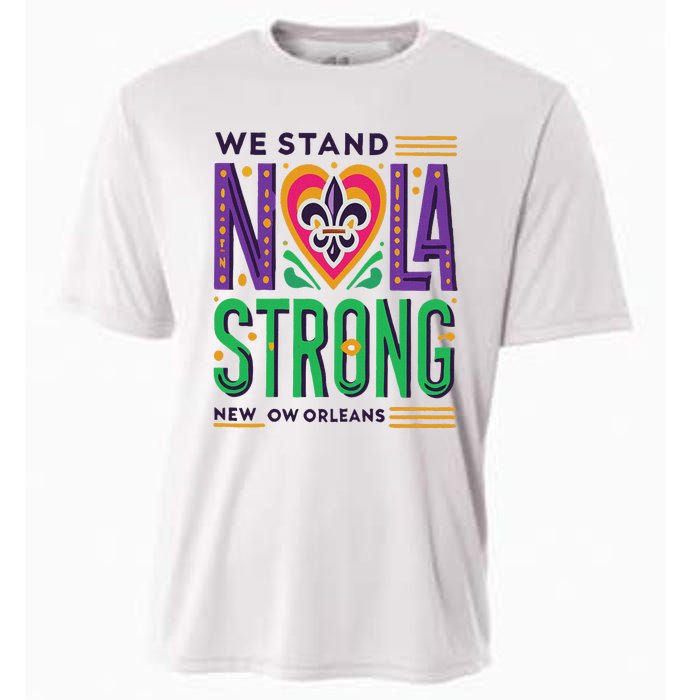 Funny Louisiana Culture T Vintag We Stand Nola Strong Appare Cooling Performance Crew T-Shirt