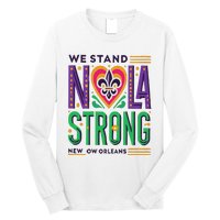 Funny Louisiana Culture T Vintag We Stand Nola Strong Appare Long Sleeve Shirt