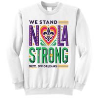 Funny Louisiana Culture T Vintag We Stand Nola Strong Appare Sweatshirt