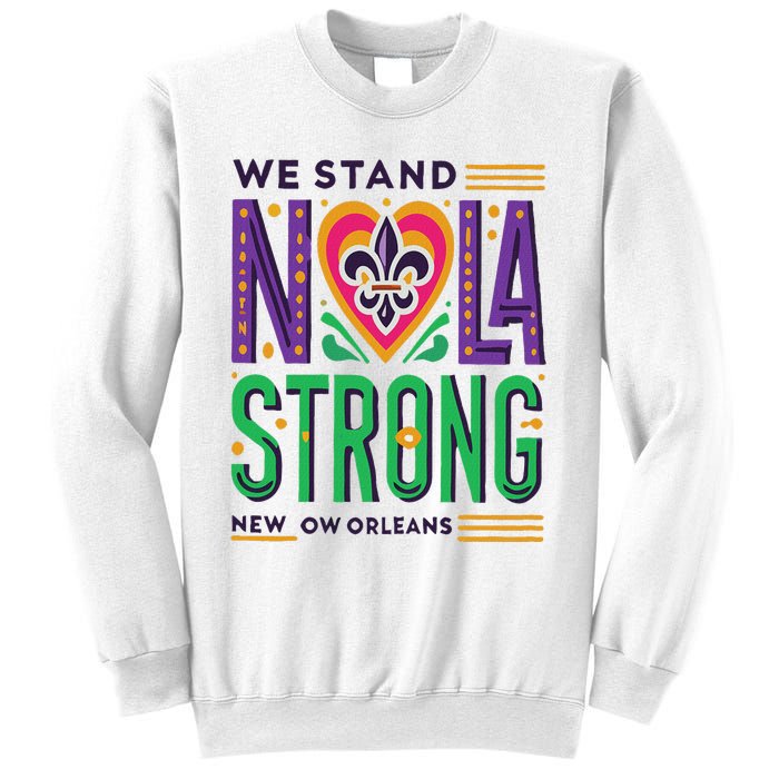 Funny Louisiana Culture T Vintag We Stand Nola Strong Appare Sweatshirt