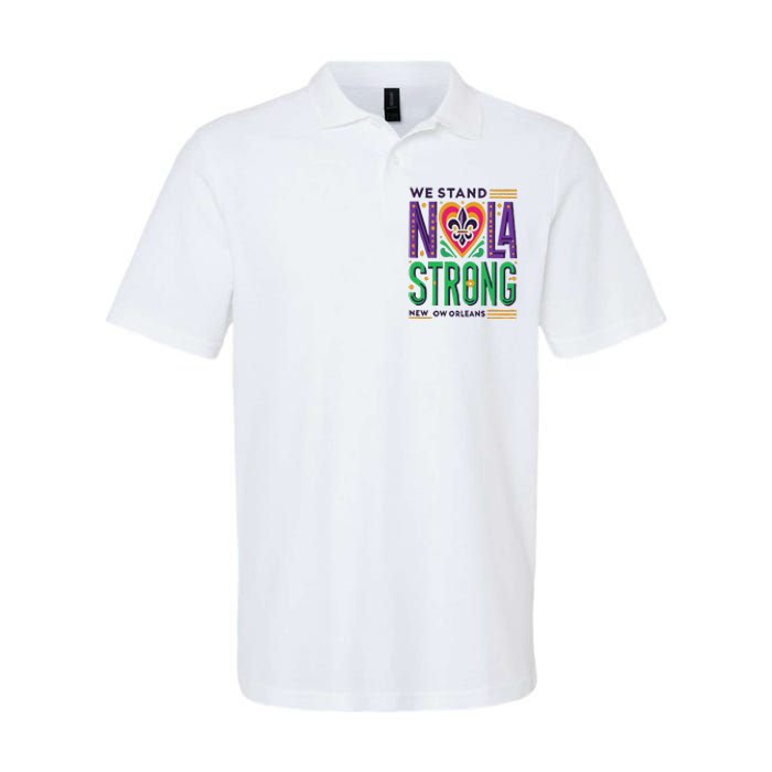 Funny Louisiana Culture T Vintag We Stand Nola Strong Appare Softstyle Adult Sport Polo