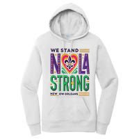 Funny Louisiana Culture T Vintag We Stand Nola Strong Appare Women's Pullover Hoodie