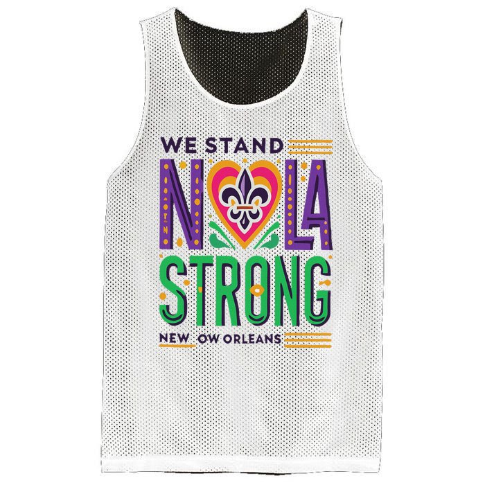 Funny Louisiana Culture T Vintag We Stand Nola Strong Appare Mesh Reversible Basketball Jersey Tank