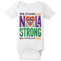 Funny Louisiana Culture T Vintag We Stand Nola Strong Appare Baby Bodysuit