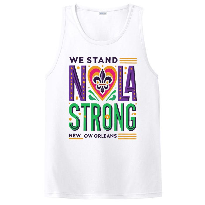 Funny Louisiana Culture T Vintag We Stand Nola Strong Appare PosiCharge Competitor Tank