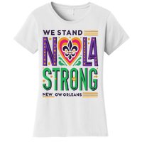 Funny Louisiana Culture T Vintag We Stand Nola Strong Appare Women's T-Shirt