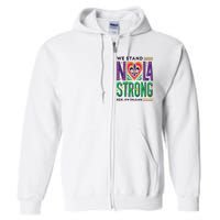 Funny Louisiana Culture T Vintag We Stand Nola Strong Appare Full Zip Hoodie