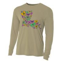 Funny Louisiana Culture T Vintag We Stand Nola Strong Appare Cooling Performance Long Sleeve Crew