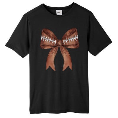 Football Lover Cute Bow Fall Tall Fusion ChromaSoft Performance T-Shirt