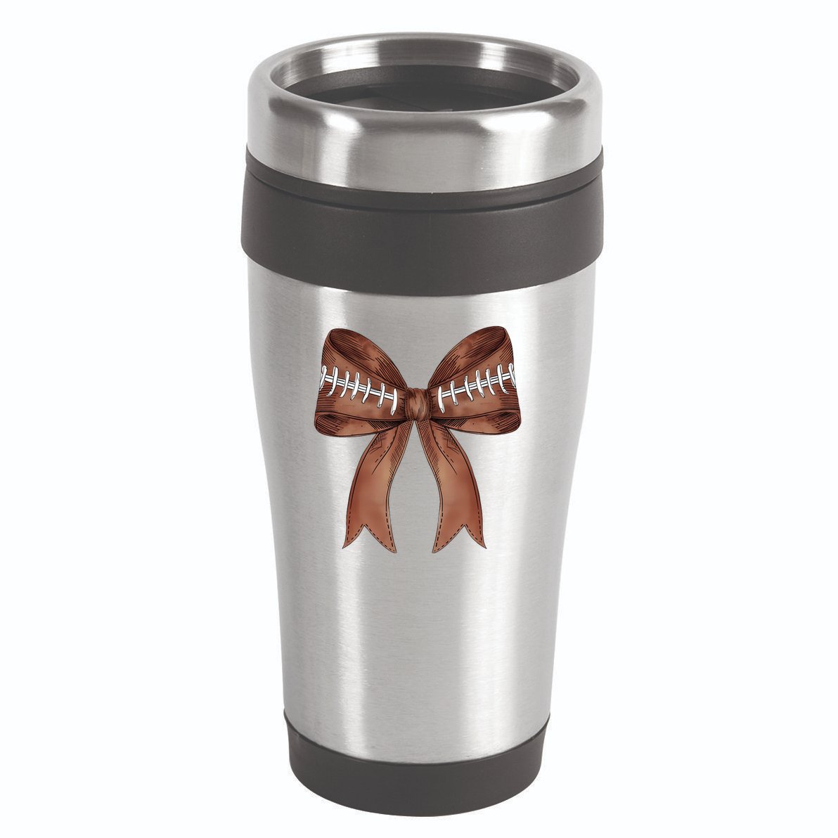 Football Lover Cute Bow Fall 16oz Travel Tumbler