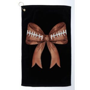 Football Lover Cute Bow Fall Platinum Collection Golf Towel