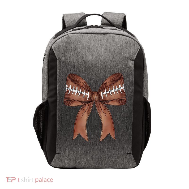 Football Lover Cute Bow Fall Vector Backpack