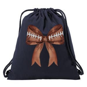 Football Lover Cute Bow Fall Drawstring Bag