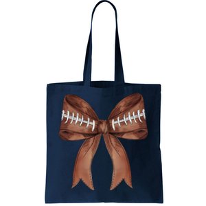 Football Lover Cute Bow Fall Tote Bag