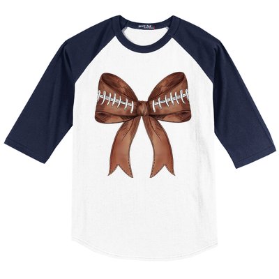 Football Lover Cute Bow Fall Baseball Sleeve Shirt