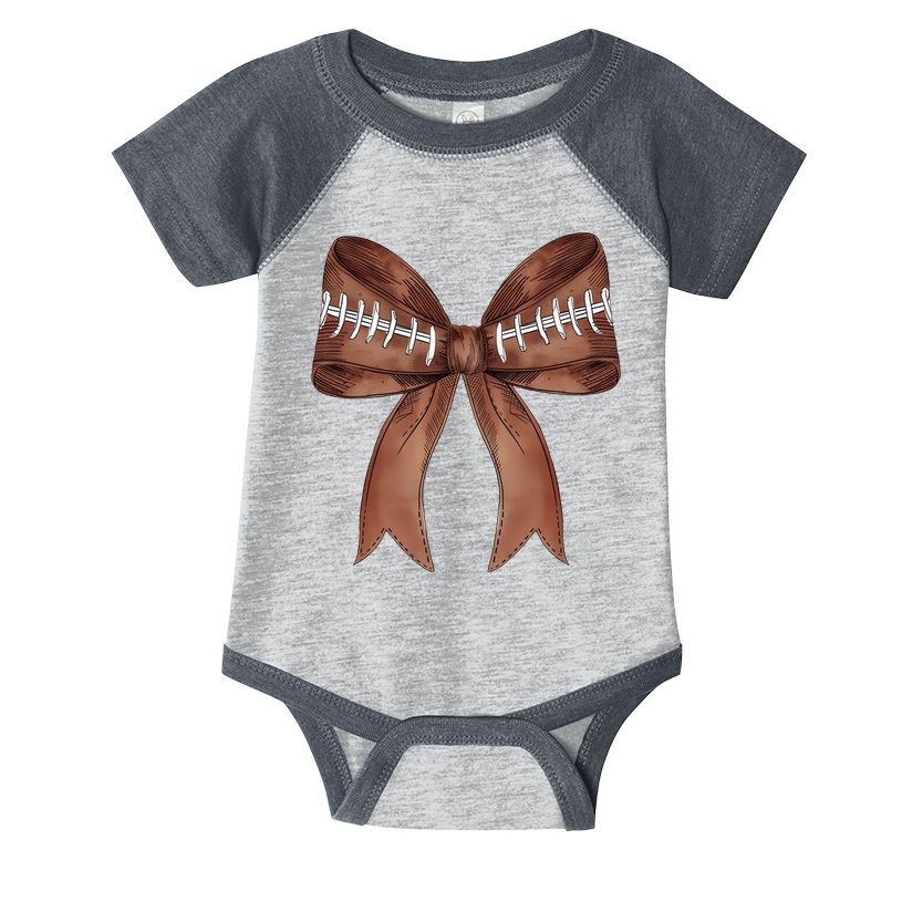 Football Lover Cute Bow Fall Infant Baby Jersey Bodysuit