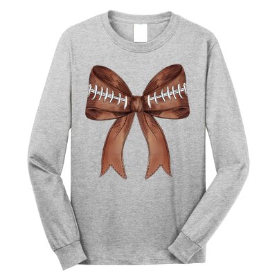 Football Lover Cute Bow Fall Long Sleeve Shirt