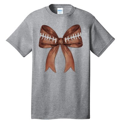 Football Lover Cute Bow Fall Tall T-Shirt