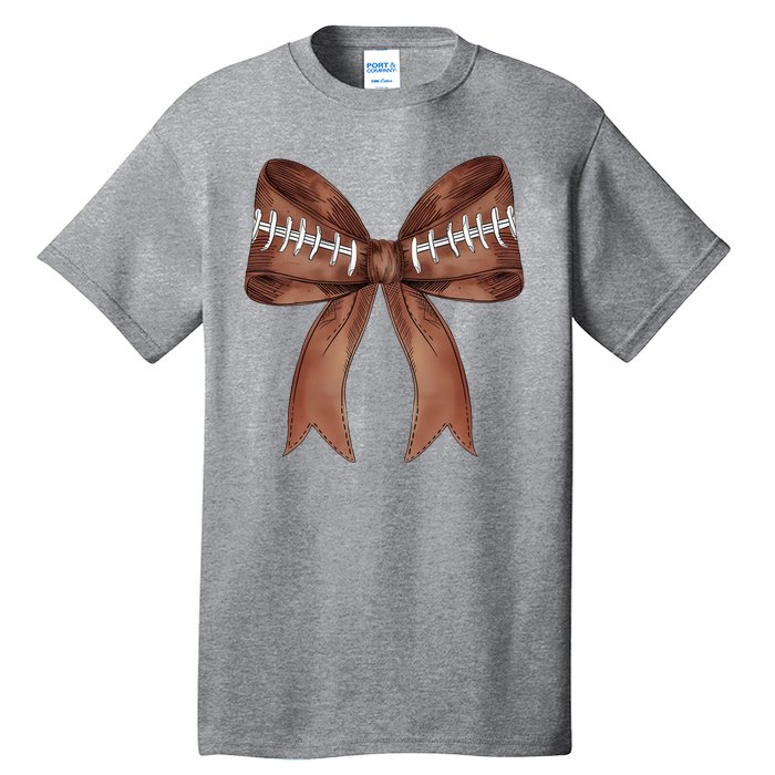 Football Lover Cute Bow Fall Tall T-Shirt