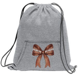 Football Lover Cute Bow Fall Sweatshirt Cinch Pack Bag