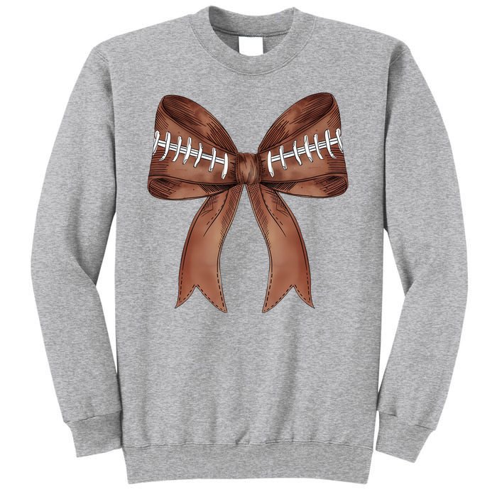 Football Lover Cute Bow Fall Tall Sweatshirt