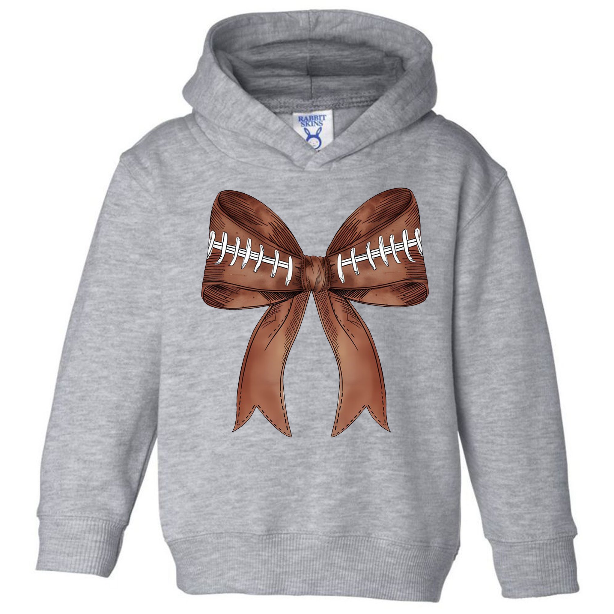 Football Lover Cute Bow Fall Toddler Hoodie