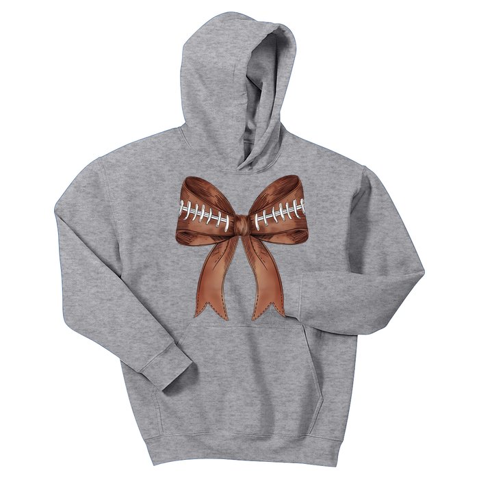 Football Lover Cute Bow Fall Kids Hoodie