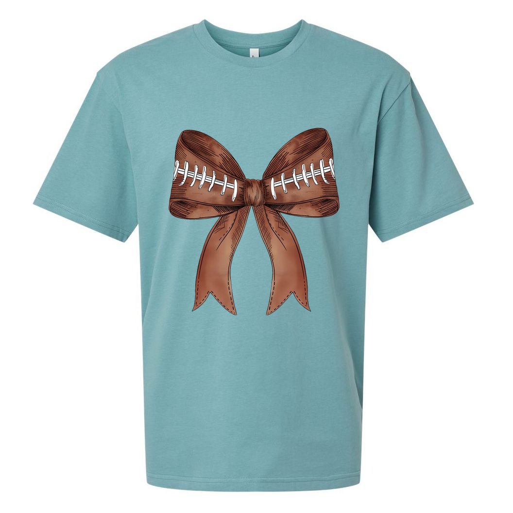 Football Lover Cute Bow Fall Sueded Cloud Jersey T-Shirt
