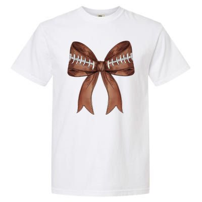 Football Lover Cute Bow Fall Garment-Dyed Heavyweight T-Shirt