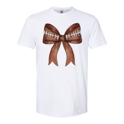 Football Lover Cute Bow Fall Softstyle CVC T-Shirt