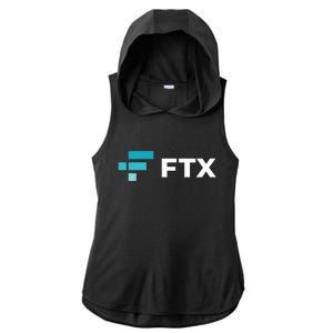 FTX Logo Crypto Cryptocurrency FTT Coin Ladies PosiCharge Tri-Blend Wicking Draft Hoodie Tank