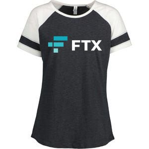 FTX Logo Crypto Cryptocurrency FTT Coin Enza Ladies Jersey Colorblock Tee