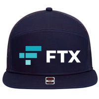 FTX Logo Crypto Cryptocurrency FTT Coin 7 Panel Mesh Trucker Snapback Hat