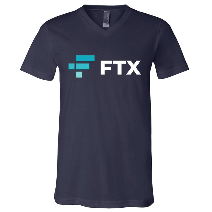 FTX Logo Crypto Cryptocurrency FTT Coin V-Neck T-Shirt