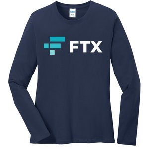 FTX Logo Crypto Cryptocurrency FTT Coin Ladies Long Sleeve Shirt