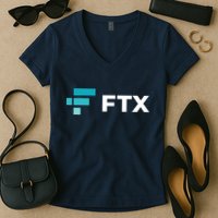 FTX Logo Crypto Cryptocurrency FTT Coin Women's V-Neck T-Shirt