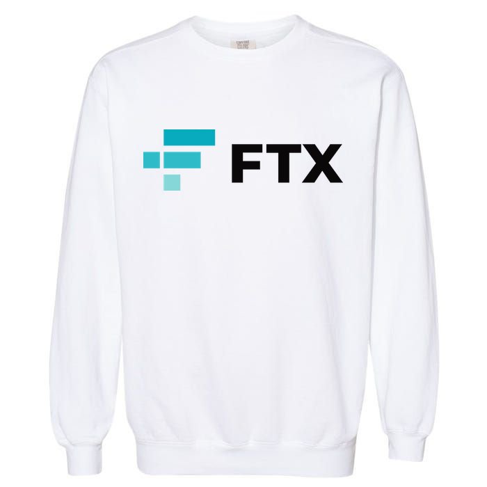 FTX Logo Crypto Cryptocurrency FTT Coin Garment-Dyed Sweatshirt