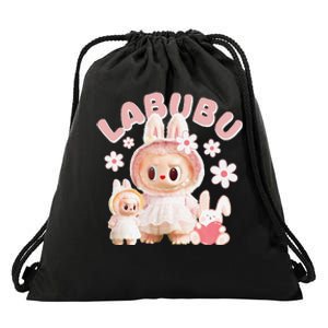 Funny Labubu Cute Labubu The Monsters Pin.K Meme Drawstring Bag