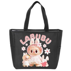 Funny Labubu Cute Labubu The Monsters Pin.K Meme Zip Tote Bag